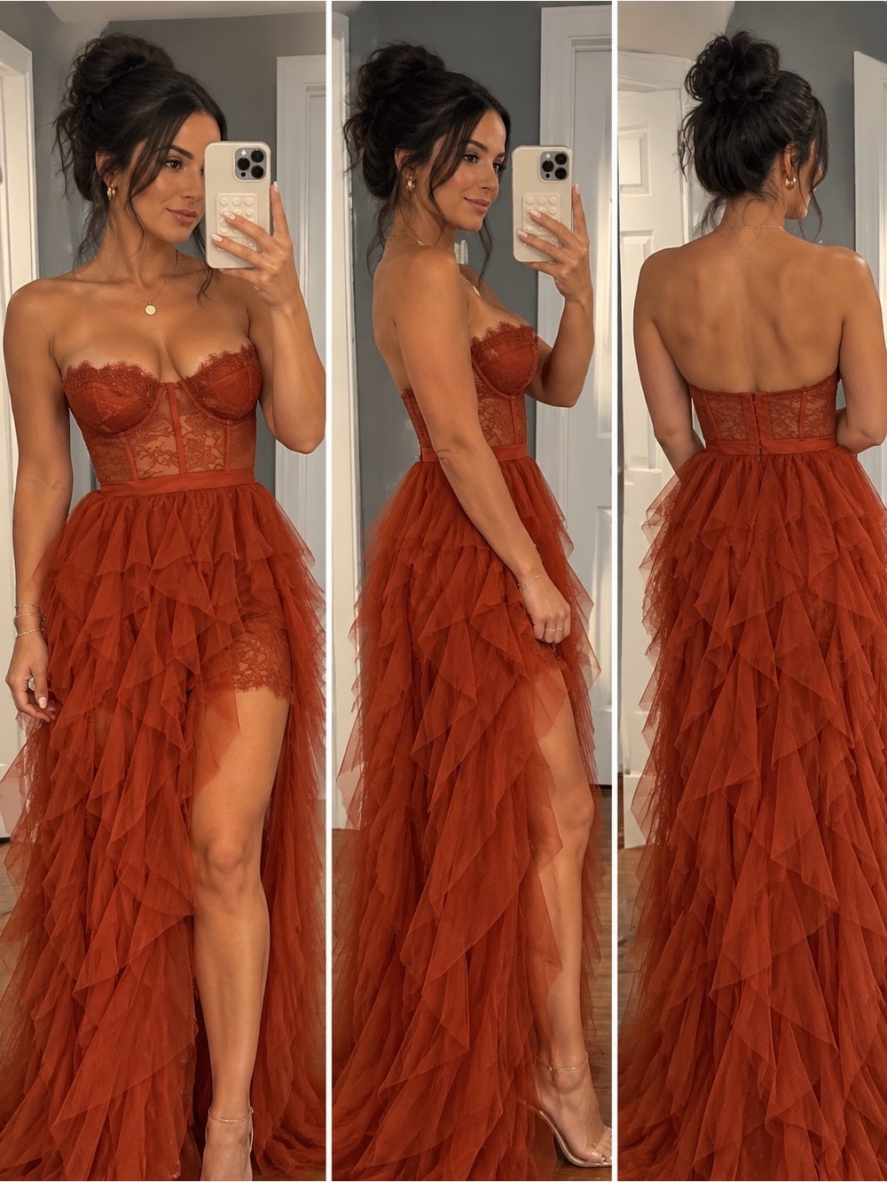 For love and lemons bustier corset dress - rust